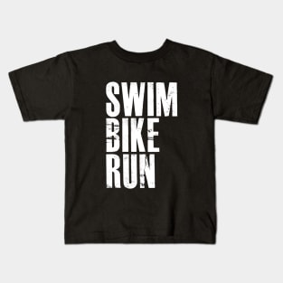 Swim Bike Run Kids T-Shirt